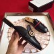 Black Leather Signature Slippers