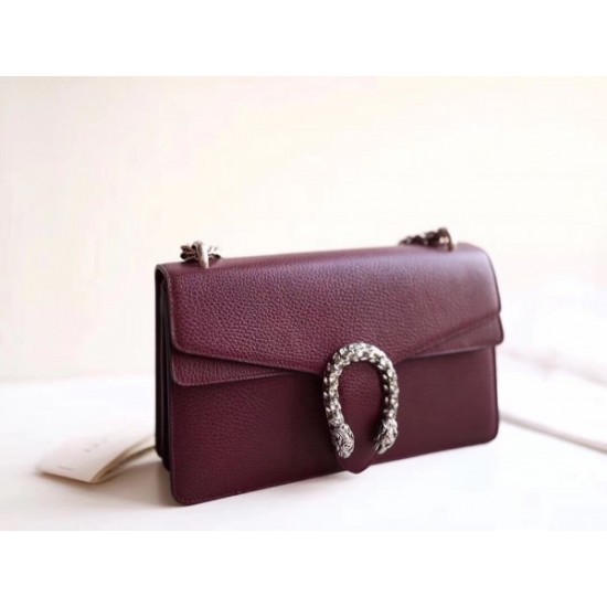 Bordeaux Dionysus Small Leather Shoulder Bag