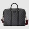 Briefcase In Black GG Supreme Canvas