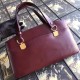 Burgundy Arli Large Top Handle Leather Bag