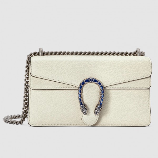 Dionysus Small Shoulder Bag In White Leather