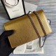 Dionysus Super Mini Bag In Gold Lame Leather