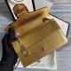 Dionysus Super Mini Bag In Gold Lame Leather