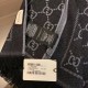 GG Jacquard Pattern Knitted Scarf Black/Grey