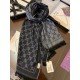 GG Jacquard Pattern Knitted Scarf Black/Grey