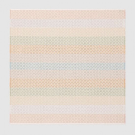 GG Jacquard Shawl Pastel Stripes