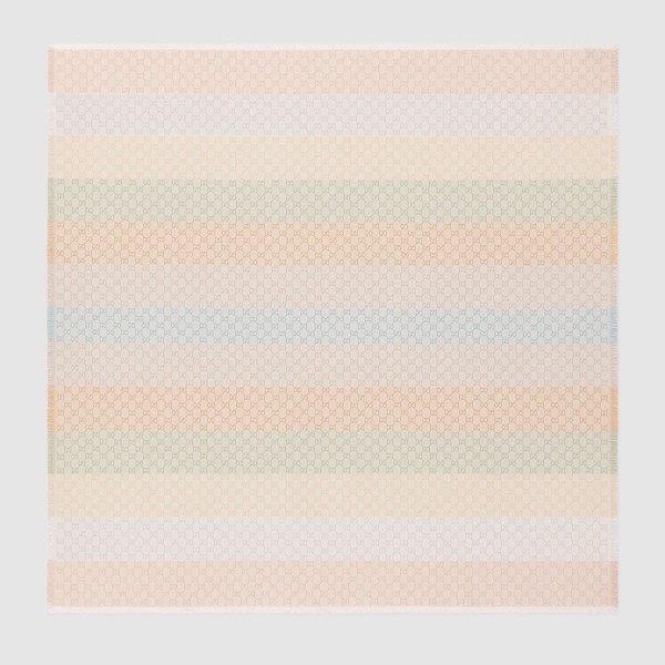  GG Jacquard Shawl Pastel Stripes