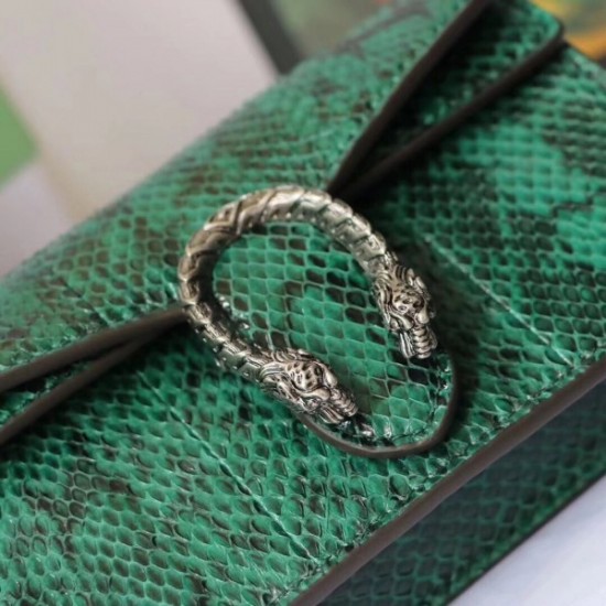 Green Dionysus Super Mini Snakeskin Bag