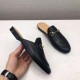 Princetown Slippers Black Leather