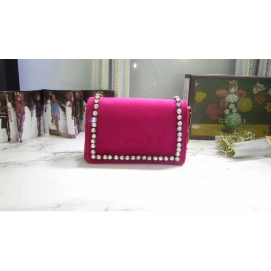 Raspberry Broadway Velvet Mini Bag