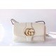 White Small Arli Leather Shoulder Bag