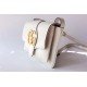 White Small Arli Leather Shoulder Bag