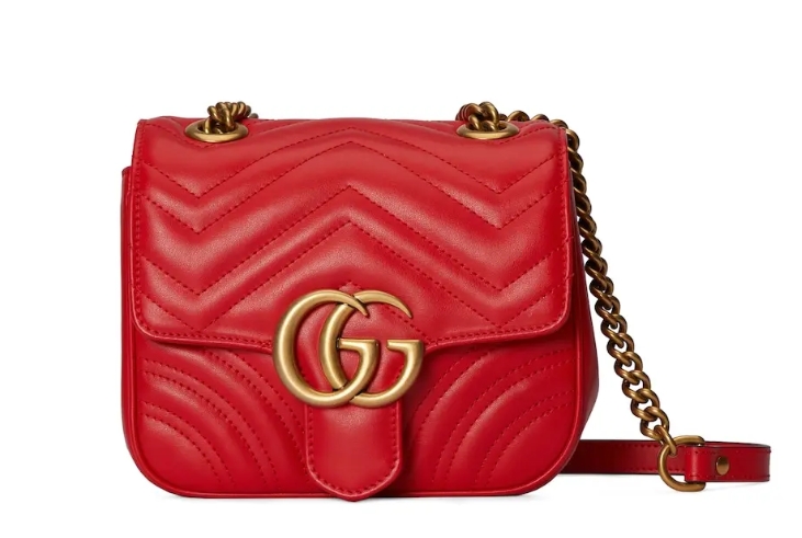  Red  GG 739682 MARMONT MINI SHOULDER BAG