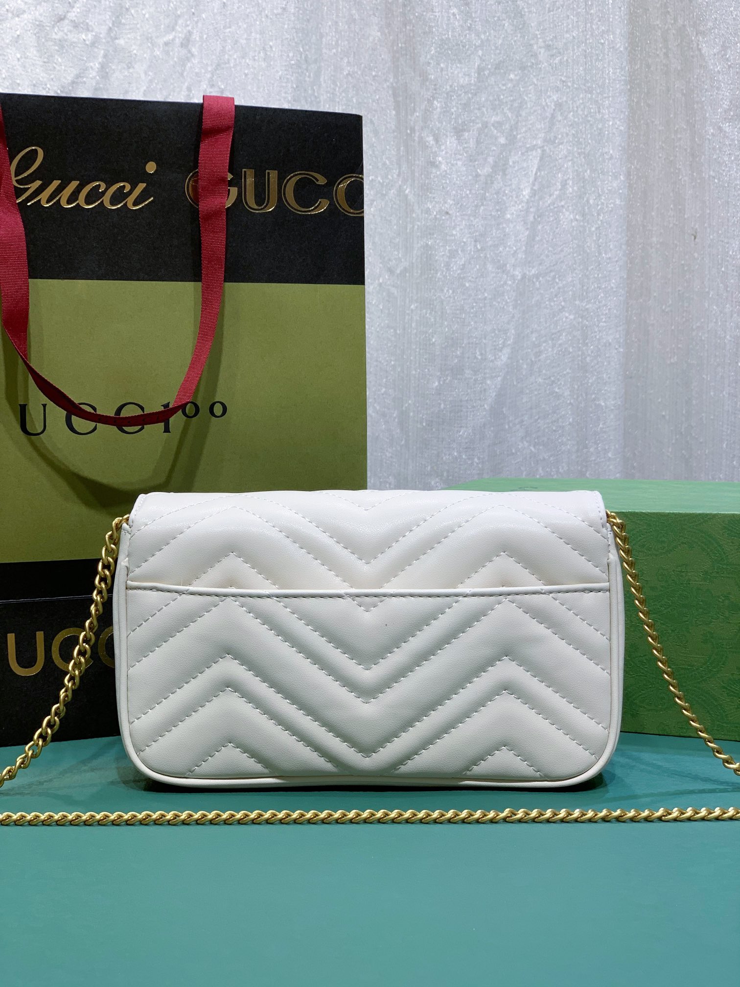 White GG 751526 Marmont Handbags 