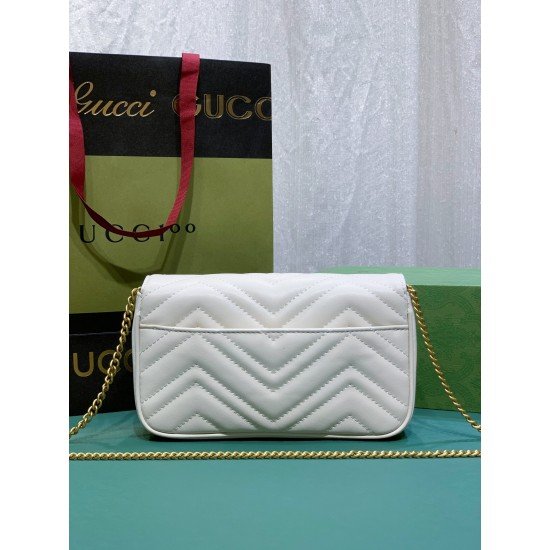 White GG 751526 Marmont Handbags