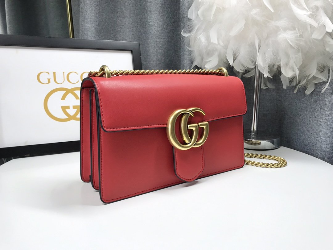 Red GG 431777 Marmont Chain Shoulder Bag 