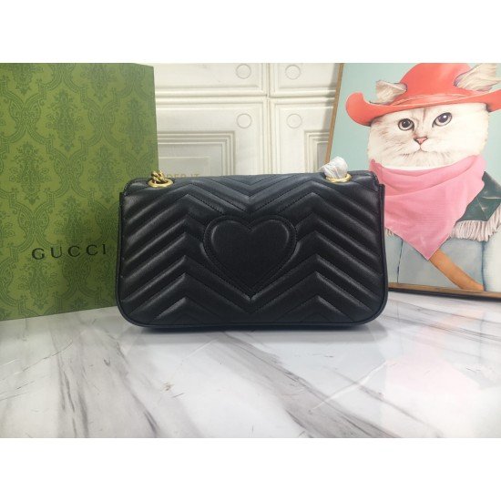 GG 443497 Marmont Wave Pattern Chain Bag